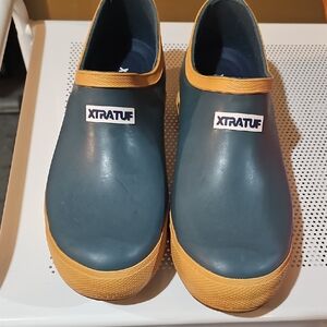 XTRATUF Deck Clog in Blue and Yellow Waterproof Women